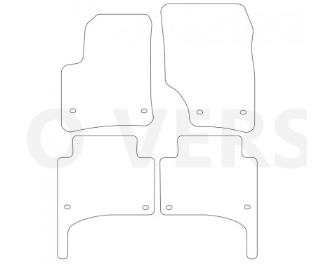 Car Mats Porsche Cayenne 2003-2009 4-part, Image 2