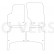 Car Mats Porsche Cayenne 2003-2009 4-part, Thumbnail 2
