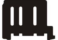 Car mats (rear) suitable for Nissan Primastar 9 persons 2002-