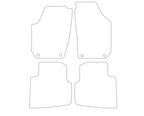 Car Mats Skoda Roomster 2012- 4-parts, Image 2