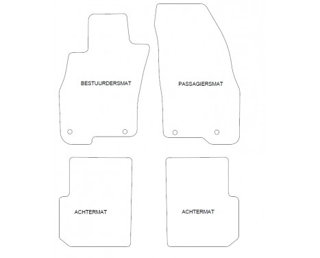 Car mats suitable for Alfa Romeo Mito 2016- 4-piece, Image 2