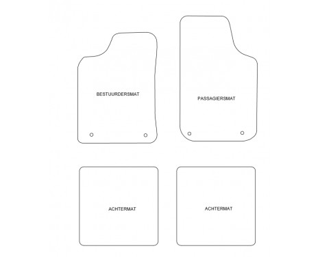 Car mats suitable for Audi 100 1988-1991 4-piece, Image 2