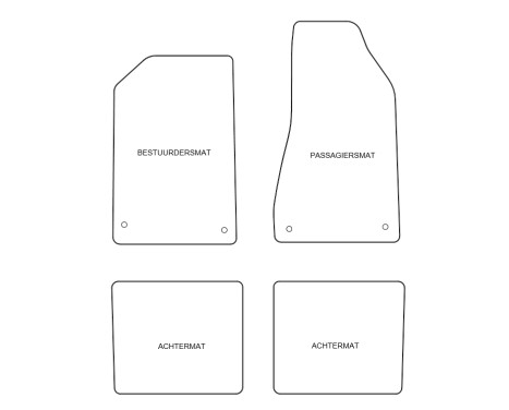 Car mats suitable for Audi 80 1978-1986 4-piece, Image 2