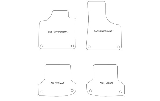 Car mats suitable for Audi A3 2003-2012 4-piece, Image 4