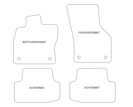 Car mats suitable for Audi A3 2012-2016 4-piece, Image 3