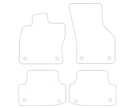Car mats suitable for Audi A3 2016- 4-piece, Image 2