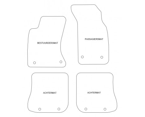 Car mats suitable for Audi A4 1996-1999 4-piece, Image 4