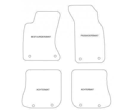 Car mats suitable for Audi A4 1999-2001 4-piece, Image 2