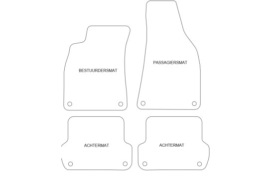 Car mats suitable for Audi A4 2001-2005 4-piece, Image 4