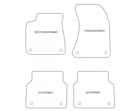 Car mats suitable for Audi A8 2011- 4-piece, Image 2