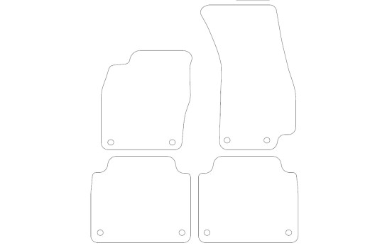 Car mats suitable for Audi A8 2017- 4-piece, Image 2