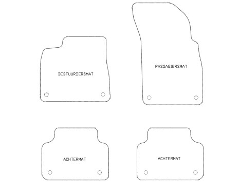 Car mats suitable for Audi Q8 2018 - 4-piece, Image 2