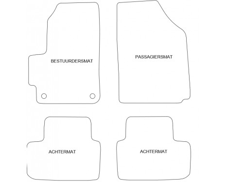 Car mats suitable for Chevrolet Matiz 2005-2011 4-piece, Image 5