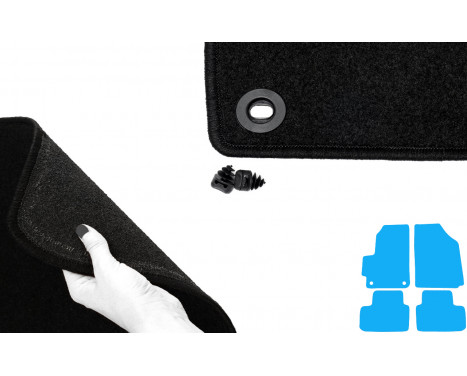 Car mats suitable for Chevrolet Matiz 2005-2011 4-piece, Image 4