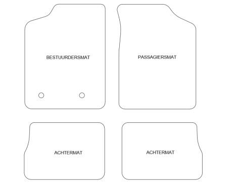 Car mats suitable for Citroen AX 1986-1998 4-piece, Image 2