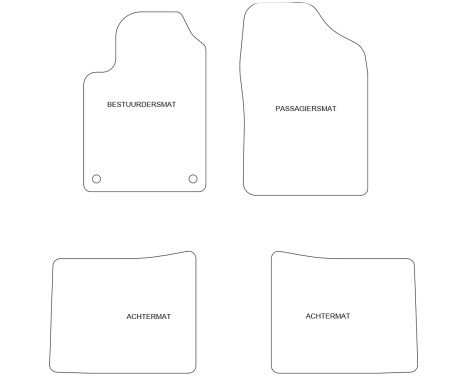 Car mats suitable for Citroen Berlingo 1996-2003 set 2-deli, Image 2