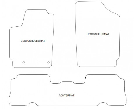 Car mats suitable for Citroen Berlingo 2006-2008 3-piece, Image 2