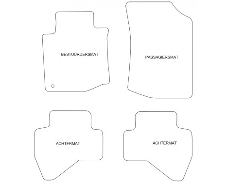 Car mats suitable for Citroen C1 2005-2010 4-piece, Image 4