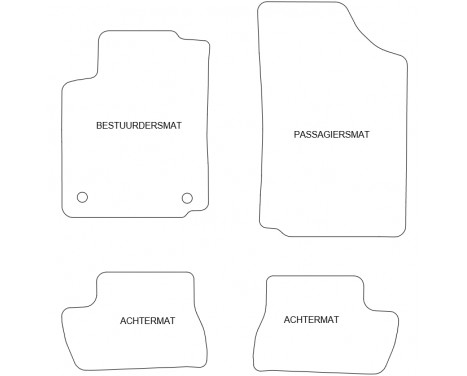 Car mats suitable for Citroen C2 2002-2009 4-piece, Image 4