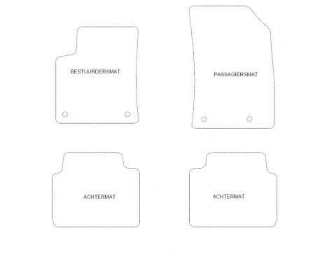Car mats suitable for Citroen C3 Aircross 2017- 4-piece, Image 2