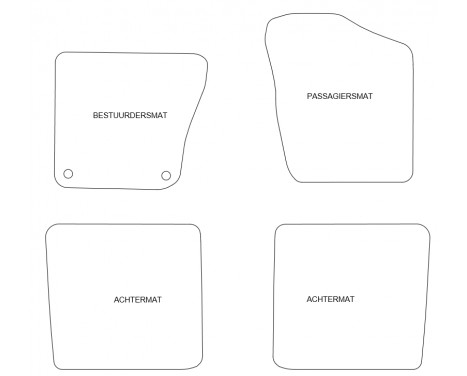 Car mats suitable for Citroen CX 1974-1990 4-piece, Image 2