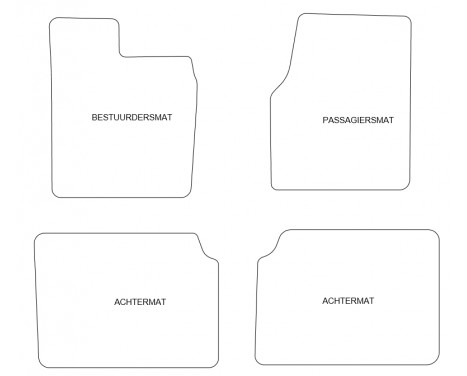 Car mats suitable for Citroen DS 1955-1975 4-piece, Image 2