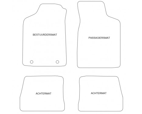 Car mats suitable for Citroen Saxo 1996-2000 4-piece, Image 2