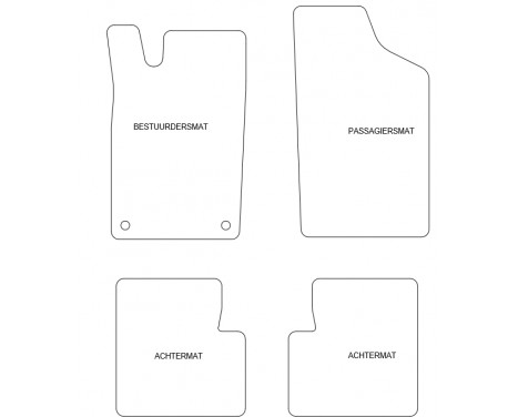 Car mats suitable for Citroen ZX 1990-1997 4-piece, Image 2