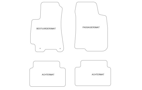 Car mats suitable for Daewoo Lanos 1997 4-piece, Image 2