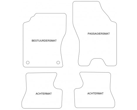 Car mats suitable for Daihatsu Cuore, Move 1995-1999 4-deli, Image 2