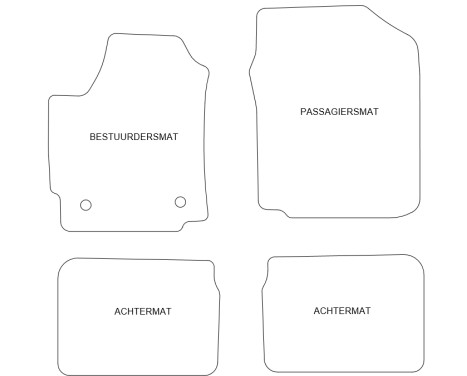 Car mats suitable for Daihatsu Materia 2006 4-piece, Image 2