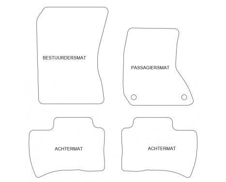 Car mats suitable for Daihatsu Terios 1997-2006 4-piece, Image 2