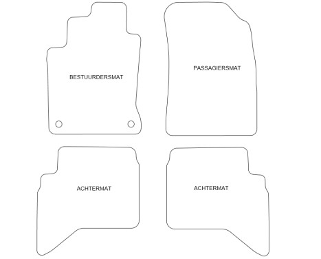 Car mats suitable for Daihatsu Terios 2006-4-piece, Image 2