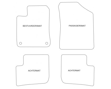 Car mats suitable for Daihatsu Trevis 2006 4-piece, Image 3