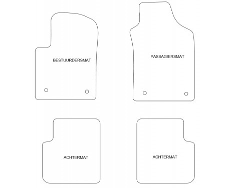 Car mats suitable for Fiat 500 2007-2012 4-piece, Image 4
