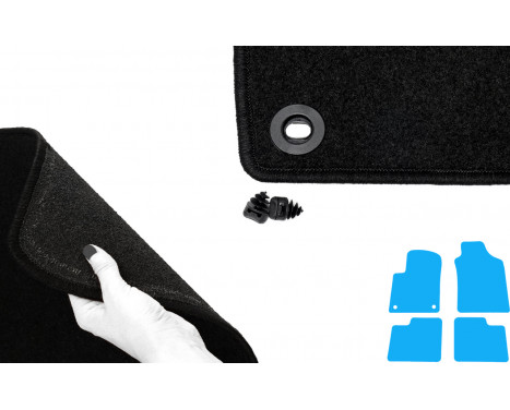 Car mats suitable for Fiat 500 2007- 4-piece, Image 4