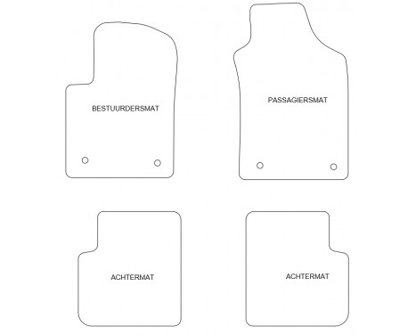 Car mats suitable for Fiat 500 / Cabrio 2013- 4-piece, Image 5