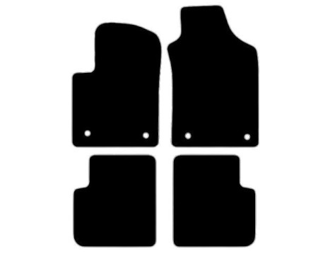 Car mats suitable for Fiat 500 Dualogic 2007-2012