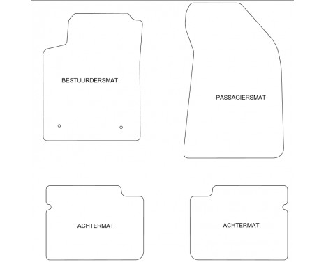 Car mats suitable for Fiat Bravo 2007- 4-piece, Image 2