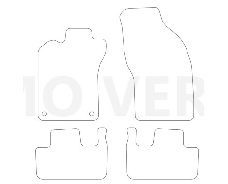 Car mats suitable for Fiat Coupe 1993-2000 4-piece, Image 2