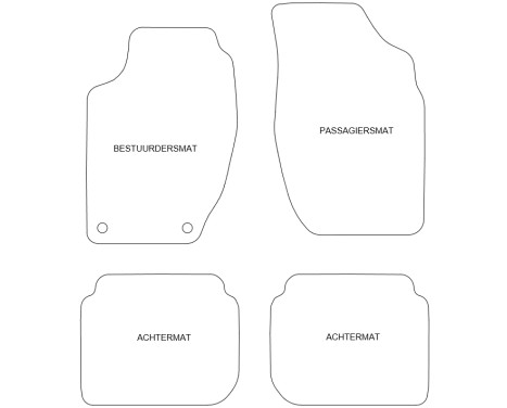 Car mats suitable for Fiat Croma 1990-1996 4-piece, Image 2