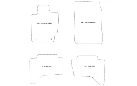Car mats suitable for Fiat Fullback 2016- 4-piece, Image 2