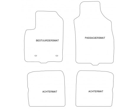 Car mats suitable for Fiat Panda 2003-2011 4-piece, Image 5