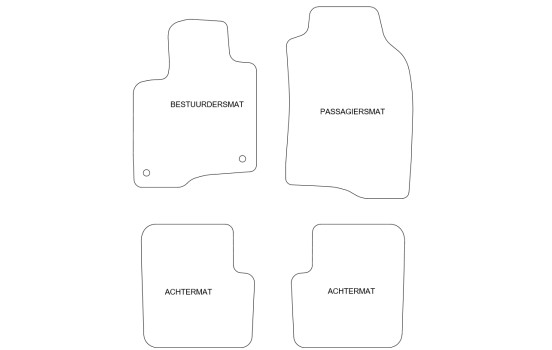Car mats suitable for Fiat Panda 2012- 4-piece, Image 4