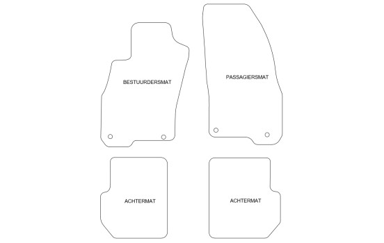 Car mats suitable for Fiat Punto Evo 2010- 4-piece, Image 5
