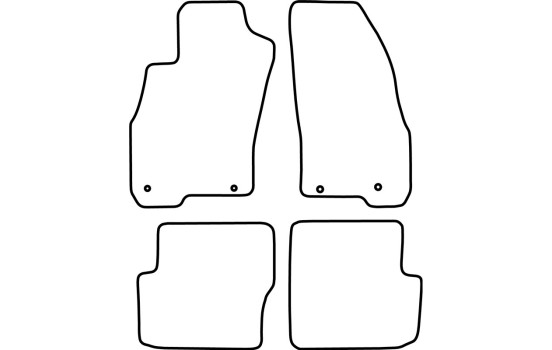Car mats suitable for Fiat Punto Evo (5 doors) 2014-
