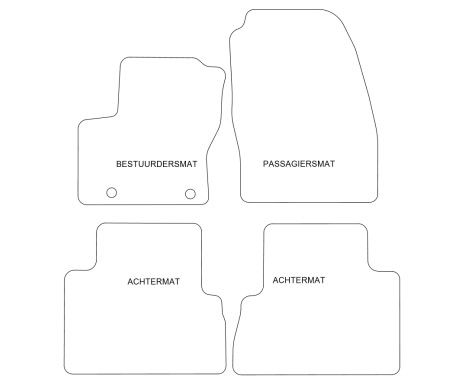 Car mats suitable for Ford C-Max 2011-2013 4-piece, Image 4