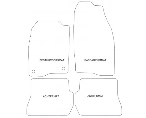 Car mats suitable for Ford Fusion 2002-2005 4-piece, Image 2