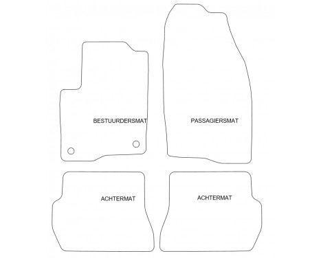 Car mats suitable for Ford Fusion 2005- 4-piece, Image 2