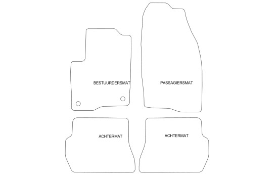 Car mats suitable for Ford Fusion 2005- 4-piece, Image 2